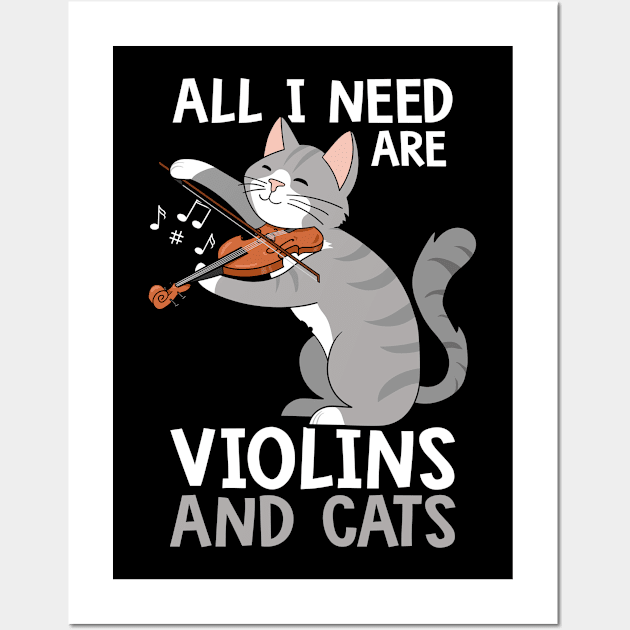 Violin Kitty Cat Violinist Kitten Wall Art by Tobias Store